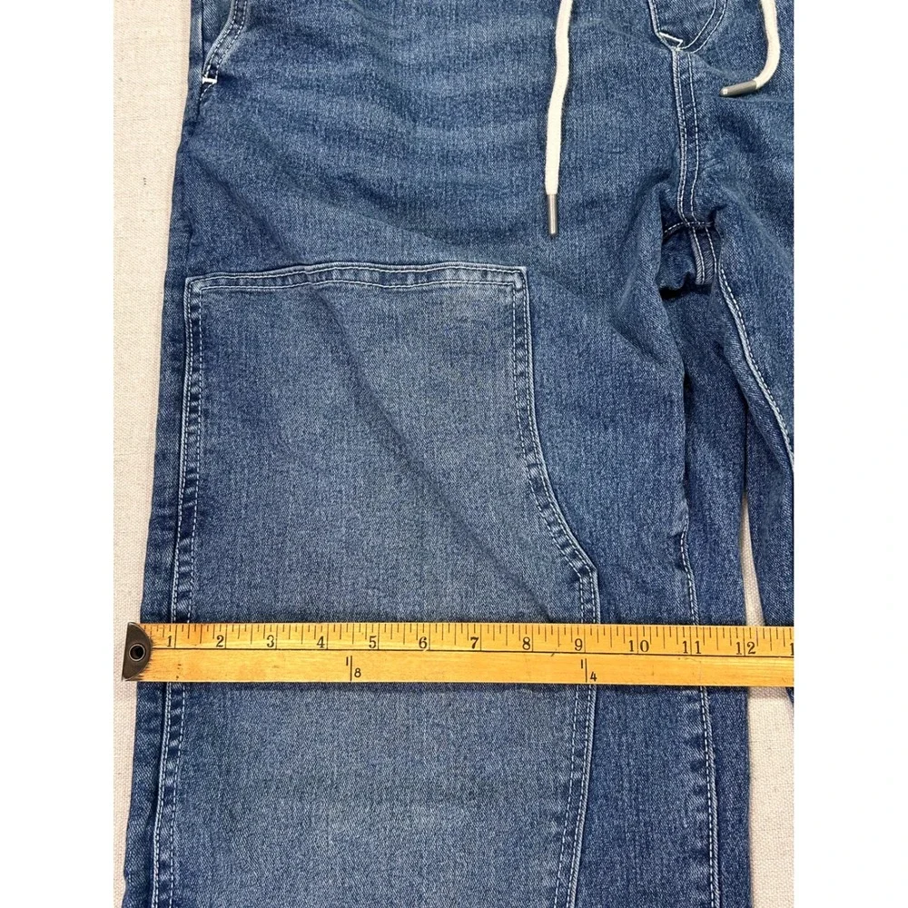 True Religion Mens 36 Vinny Ultra Baggy Carpenter Pants Blue Denim Double Knees